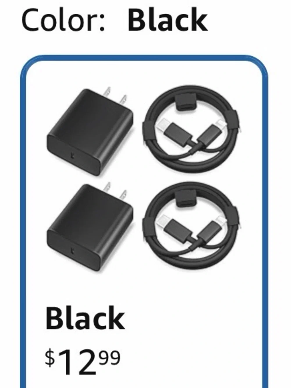 ~Bundle of 2 Black 20W Iphone Rapid Wall Chargers and 6 Ft.Lightning Cables~